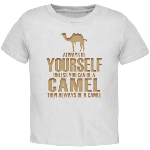 Always Be Yourself Camel White Toddler T-Shirt