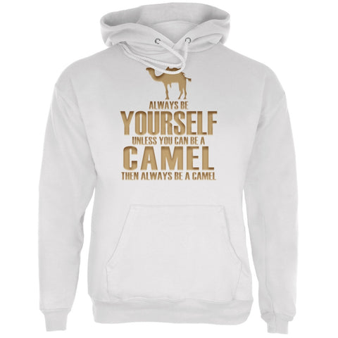 Always Be Yourself Camel White Adult Hoodie