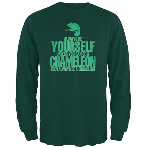 Always Be Yourself Chameleon Forest Green Adult Long Sleeve T-Shirt