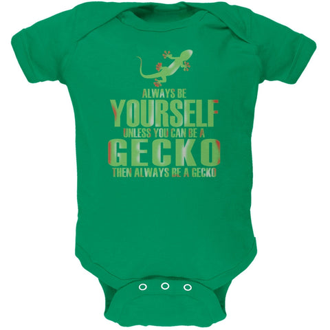 Always Be Yourself Gecko Kelly Green Soft Baby One Piece