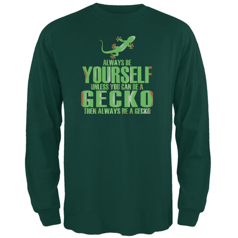 Always Be Yourself Gecko Forest Green Adult Long Sleeve T-Shirt