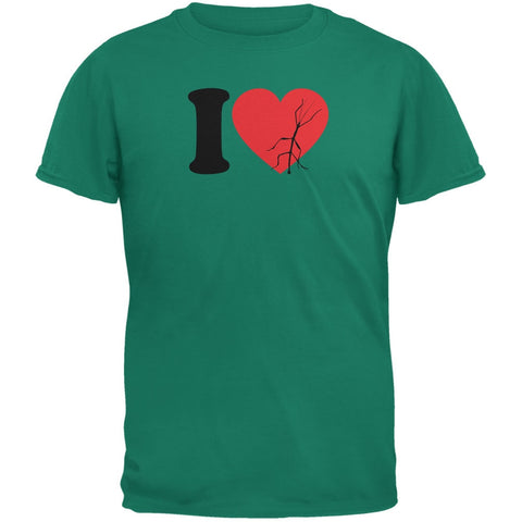 I Heart Love Stick Bugs Jade Green Adult T-Shirt