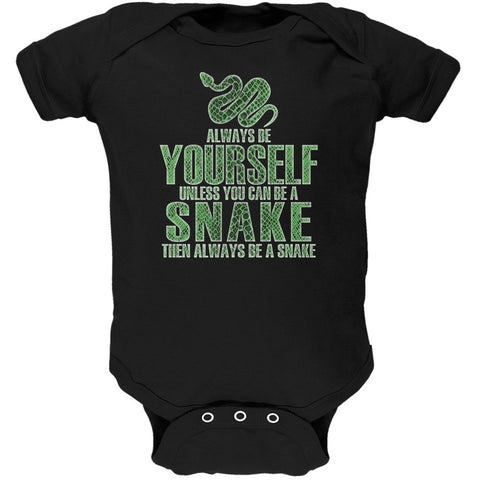 Always Be Yourself Snake Black Soft Baby One Piece