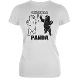 Let's Make A Panda Funny Dark Heather Juniors Soft T-Shirt