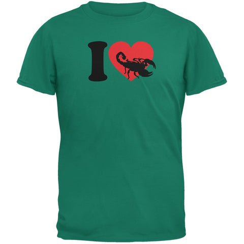 I Heart Love Scorpions Jade Green Adult T-Shirt