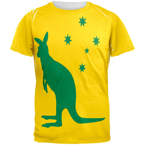 World Cup Australia Yellow Sporting Kangaroo Adult T-Shirt