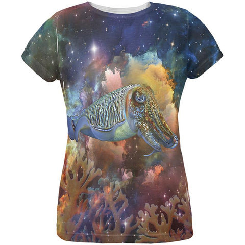 Cuttlefish IN SPACE All Over Womens T-Shirt