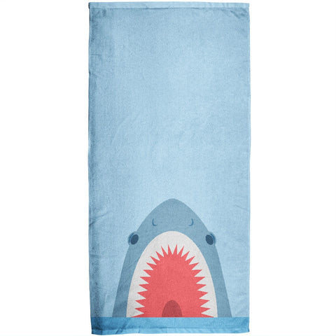 Shark Attack All Over Plush Beach Towel