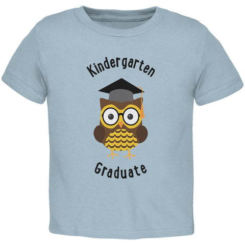 Kindergarten Graduate Owl Light Blue Toddler T-Shirt