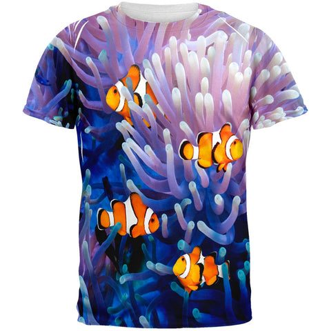 Clownfish Sea Anemone Adult Black Back T-Shirt