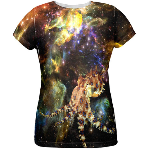Blue Ringed Octopus IN SPACE All Over Womens T-Shirt