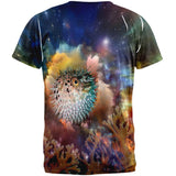 Pufferfish IN SPACE All Over Adult T-Shirt