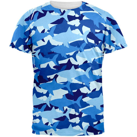 Shark Camo All Over Adult T-Shirt