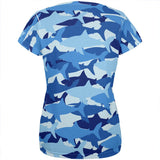 Shark Camo All Over Womens T-Shirt