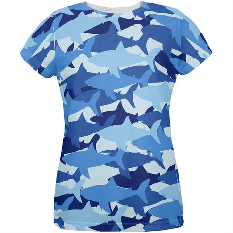 Shark Camo All Over Womens T-Shirt