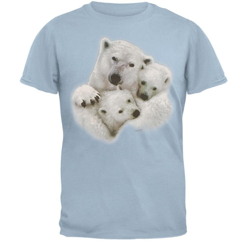 Polar Bear & Cubs Adult T-Shirt