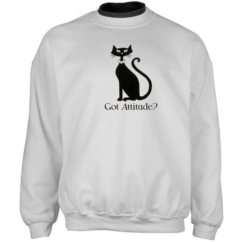 Got Attitude Cat Adult 2Fer Crew Sweatshirt