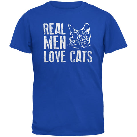 Real Men Love Cats Royal Adult T-Shirt