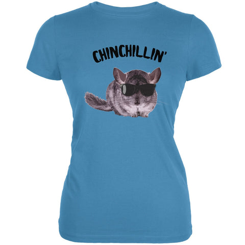 Chinchillin Chinchilla Aqua Juniors Soft T-Shirt