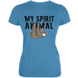 Sloth My Spirit Animal Aqua Juniors Soft T-Shirt