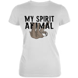 Sloth My Spirit Animal Aqua Juniors Soft T-Shirt