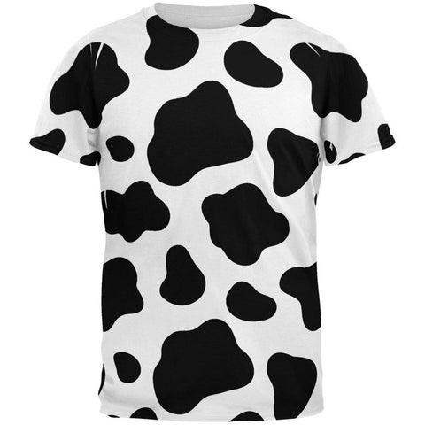 Halloween Costume Cow Pattern All Over Mens T Shirt - front view