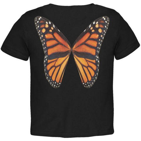 Monarch Butterfly Wings Costume Black Toddler T-Shirt