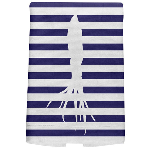 Squid Nautical Stripes All Over Hand Towel