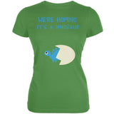 We're Hoping It's a Dinosaur Boy Black Maternity Soft T-Shirt