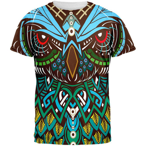 Trippy Owl All Over Adult T-Shirt