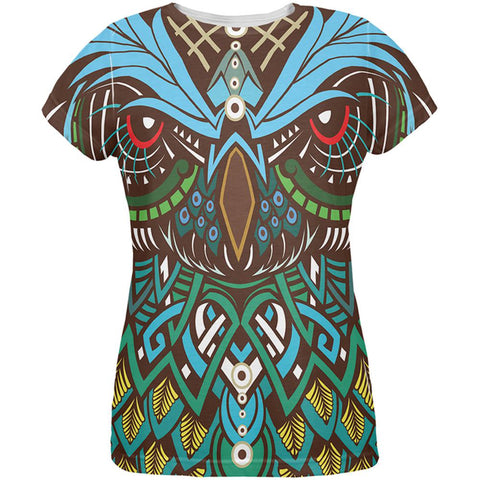 Trippy Owl All Over Womens T-Shirt