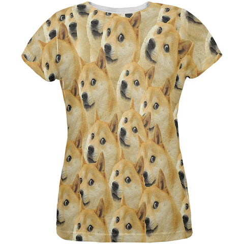 Doge Meme All Over Womens T-Shirt