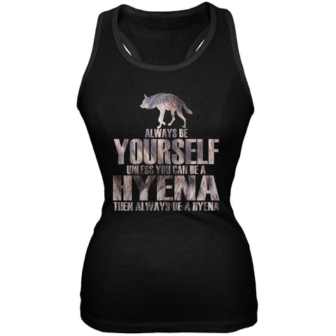 Always be Yourself Hyena Black Juniors Soft Tank Top