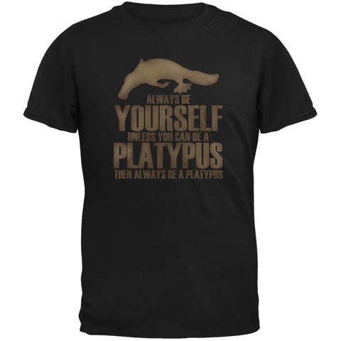 Always be Yourself Platypus Black Youth T-Shirt