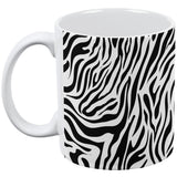 Zebra Print White All Over Coffee Mug