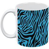 Zebra Print Blue All Over Coffee Mug