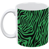 Zebra Print Green All Over Coffee Mug