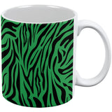 Zebra Print Green All Over Coffee Mug