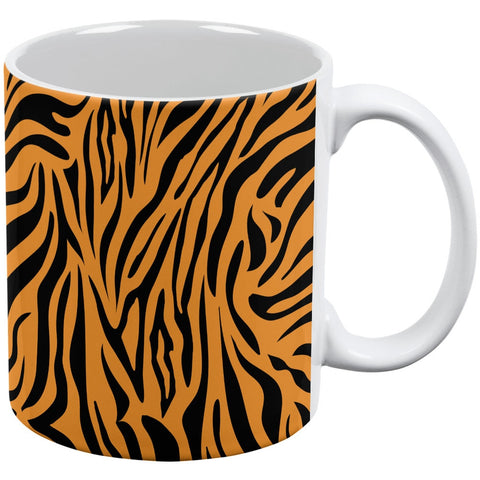 Zebra Print Orange All Over Coffee Mug