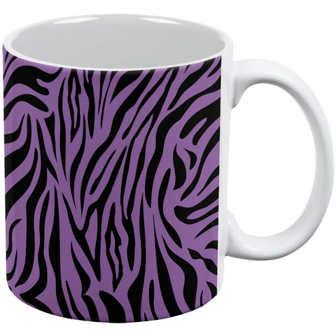 Zebra Print Purple All Over Coffee Mug