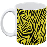Zebra Print Yellow All Over Coffee Mug