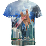 Giant Cat Laser Rampage and Destroy All Over Adult T-Shirt