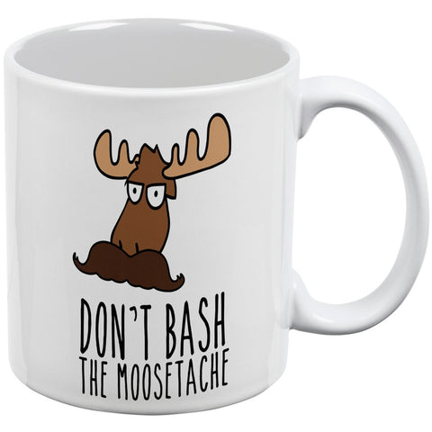 Don't Bash the Moostache White All Over Coffee Mug
