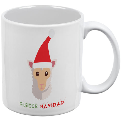 Fleece Navidad Sheep White All Over Coffee Mug