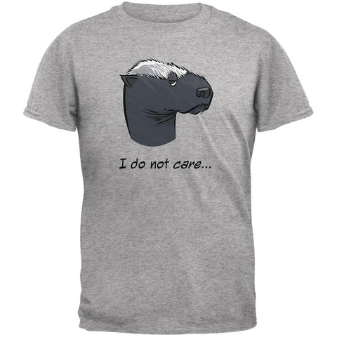 Honey Badger I Do Not Care Heather Grey Adult T-Shirt