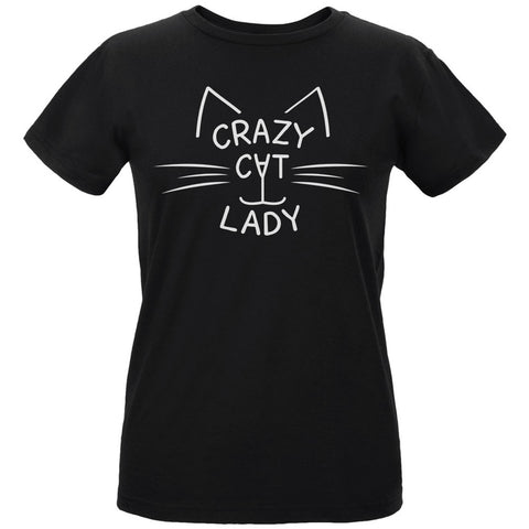 Crazy Cat Lady Black Womens Organic T-Shirt