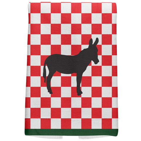 Country Kitchen Checkerboard Donkey All Over Hand Towel