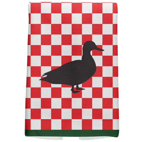 Country Kitchen Checkerboard Duck All Over Hand Towel