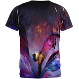 Galaxy Cat Time and Space All Over Adult T-Shirt