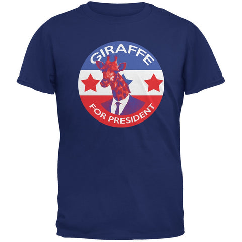 Election 2016 Giraffe For President Metro Blue Adult T-Shirt